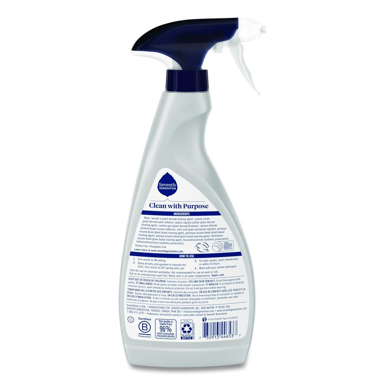 Laundry Stain Remover, Fragrance-Free, 16 oz Spray Bottle, 8/Carton
