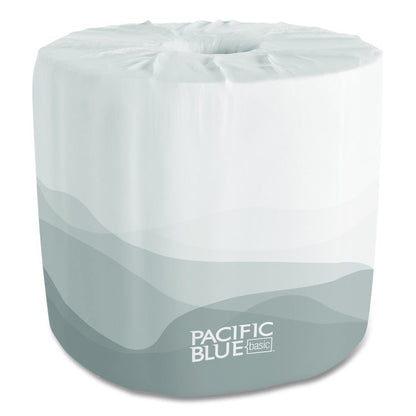 Pacific Blue Basic Bathroom Tissue, Septic Safe, 2-Ply, White, 550 Sheets/Roll, 80 Rolls/Carton