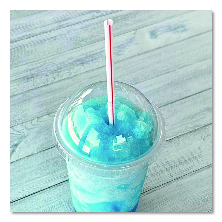 PET Cold Cup Dome Lids, Fits 14 oz to 24 oz Cold Cups, Plastic, Clear, 100/Sleeve, 10 Sleeves/Carton