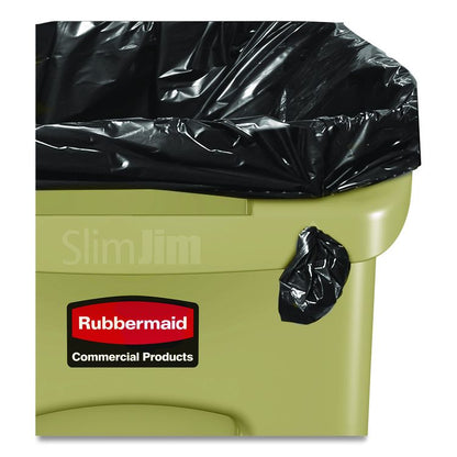 Slim Jim with Venting Channels, 23 gal, Plastic, Beige