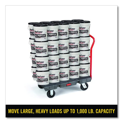 Heavy-Duty Platform Truck Cart, 1,000 lb Capacity, 24 x 36 Platform, Black