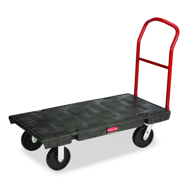 Platform Truck, 2,000 lb Capacity, 24 x 48 x 7, Black