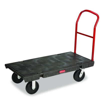 Platform Truck with 8" Polyolefin Casters, 2,000 lb Capacity, 30 x 60 x 7, Black