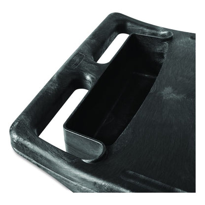 Trades Cart with Locking Storage Area, Plastic, 2 Shelves, 2 Drawers, 330 lb Capacity, 19.25" x 38" x 33.38", Black