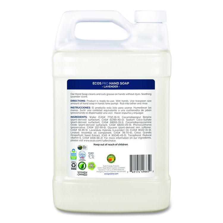 Liquid Hand Soap, Lavender, 1 gal, 4/Carton