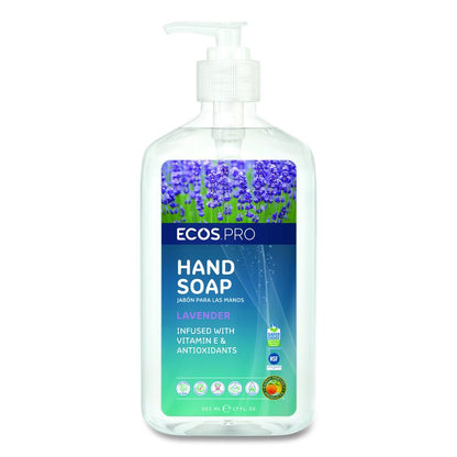 Liquid Hand Soap, Lavender Scent, 17 oz, 6/Carton