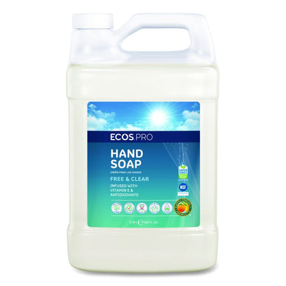 Liquid Hand Soap, Free and Clear, 1 gal, 4/Carton