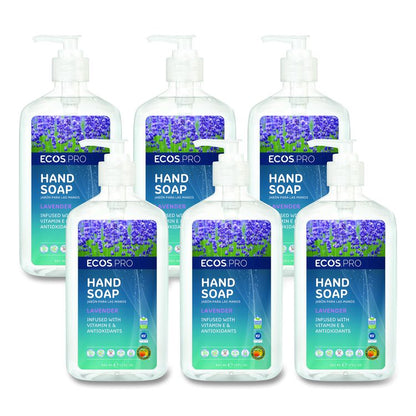 Liquid Hand Soap, Lavender Scent, 17 oz, 6/Carton