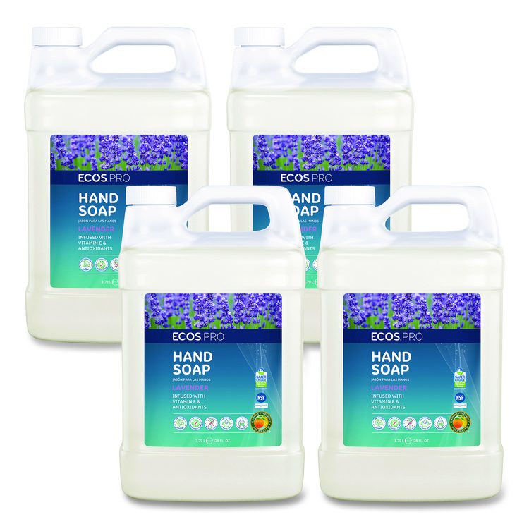 Liquid Hand Soap, Lavender, 1 gal, 4/Carton