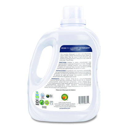 Laundry Detergent Liquid, Free and Clear, 170 oz Jug, 2/Carton