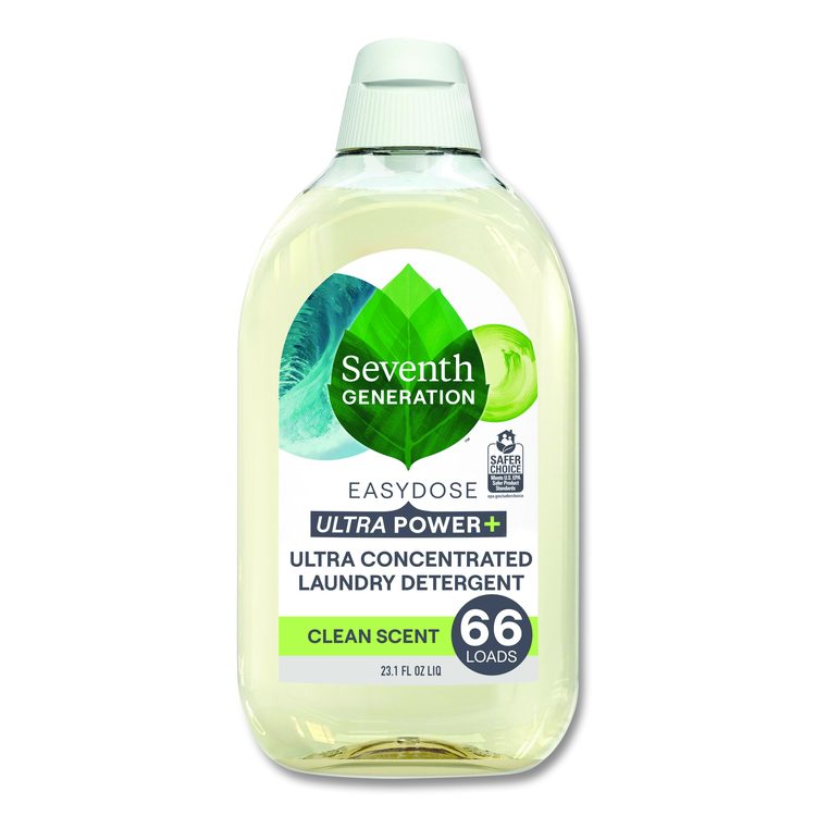 Ultra Power + Laundry Detergent, Clean Scent, 23.1 oz Bottle, 6/Carton