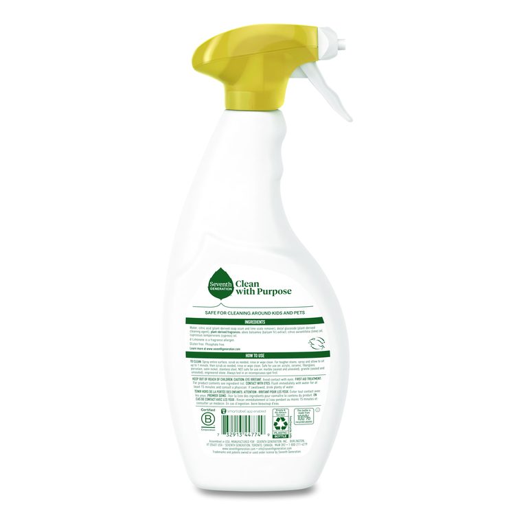 Tub and Tile Cleaner, Emerald Cypress and Fir Scent, 26 oz Spray Bottle, 8/Carton