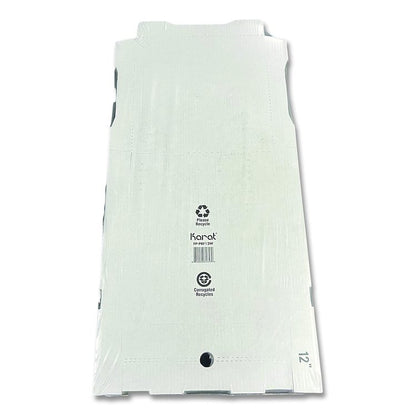 Corrugated Pizza Boxes, 12 x 12 x 1.97, White/Brown, 50/Carton