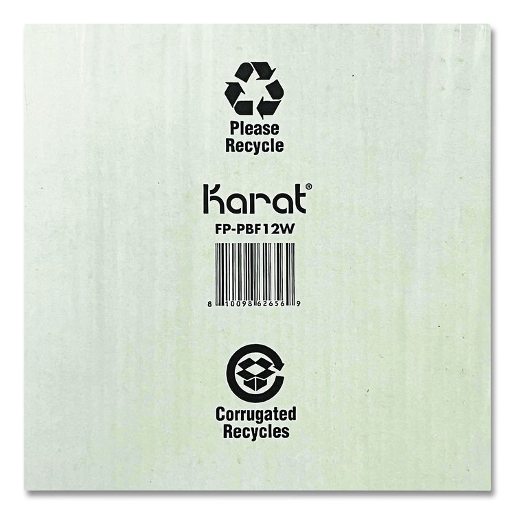 Corrugated Pizza Boxes, 12 x 12 x 1.97, White/Brown, 50/Carton