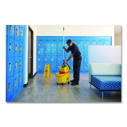 "Caution Wet Floor"Caution Wet Floor" Sign, 11 x 12 x 25, Bright Yellow Sign, 11 x 12 x 25, Yellow, 6/Carton