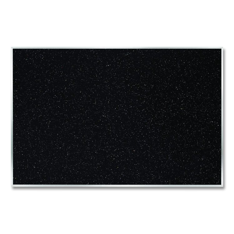 Recycled Bulletin Board, 87.91 x 48.5, Confetti Surface, Satin Aluminum Frame