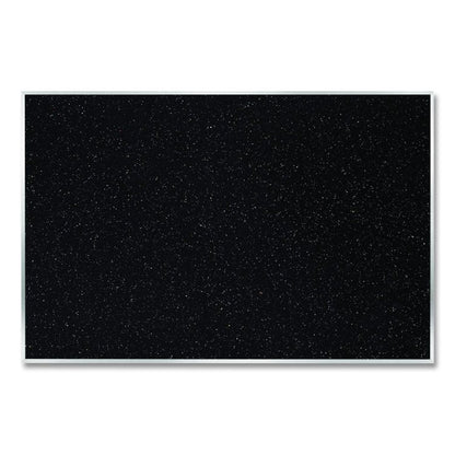 Recycled Bulletin Board, 87.91 x 48.5, Confetti Surface, Satin Aluminum Frame