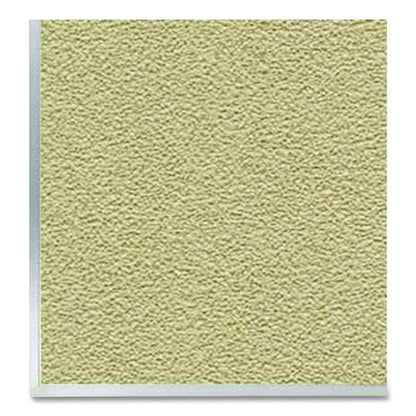 Vinyl Bulletin Board with Aluminum Frame, 87.91" x 48.5", Caramel Surface, Satin Aluminum Frame