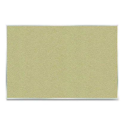 Vinyl Bulletin Board with Aluminum Frame, 87.91" x 48.5", Caramel Surface, Satin Aluminum Frame