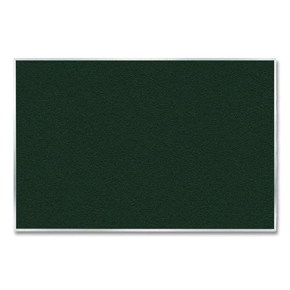 Vinyl Bulletin Board with Aluminum Frame, 87.91" x 48.5", Ebony Surface, Satin Aluminum Frame