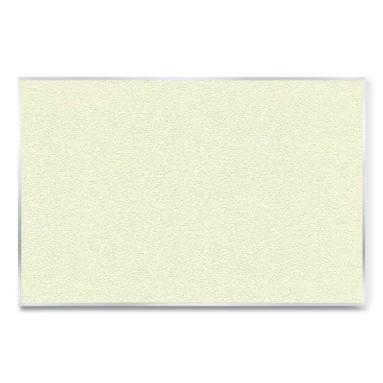 Vinyl Bulletin Board with Aluminum Frame, 87.91" x 48.5", Ivory Surface, Satin Aluminum Frame
