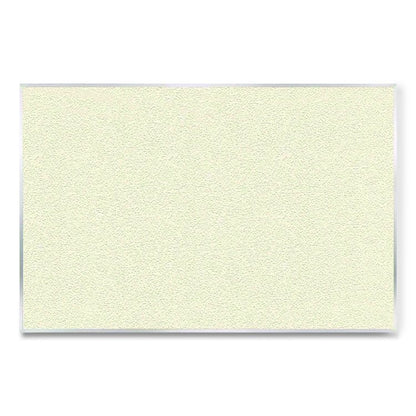Vinyl Bulletin Board with Aluminum Frame, 87.91" x 48.5", Ivory Surface, Satin Aluminum Frame
