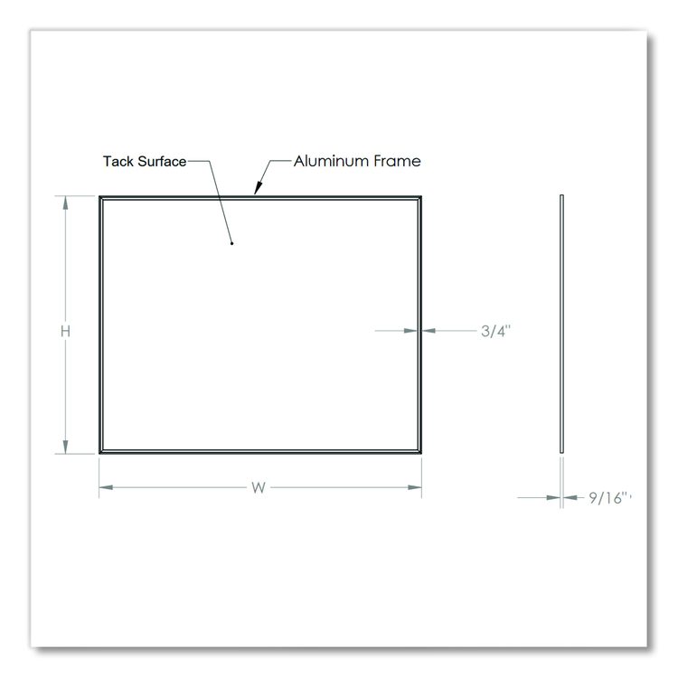 Vinyl Bulletin Board with Aluminum Frame, 87.91" x 48.5", Silver Surface, Satin Aluminum Frame