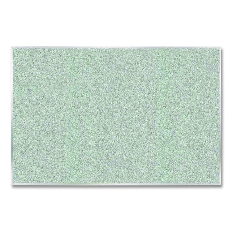 Vinyl Bulletin Board with Aluminum Frame, 87.91" x 48.5", Silver Surface, Satin Aluminum Frame