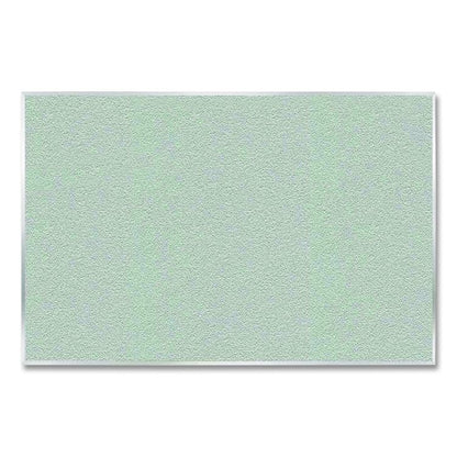 Vinyl Bulletin Board with Aluminum Frame, 87.91" x 48.5", Silver Surface, Satin Aluminum Frame
