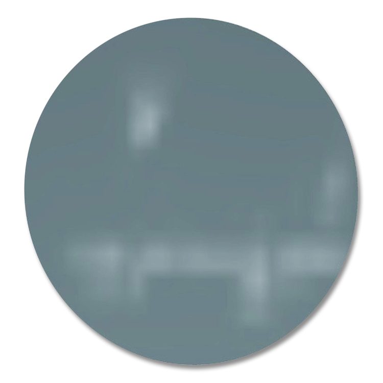 Coda Low Profile Circular Magnetic Glassboard, 36 x 36, Smoke Surface