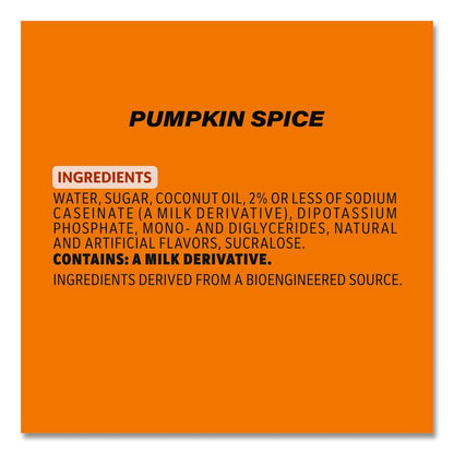 Liquid Coffee Creamer, Peppermint Mocha/Pumpkin Spice, 0.38 oz Mini Cups, 50/Pack, 4 Packs/Carton