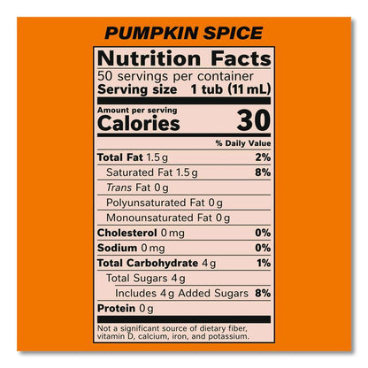 Liquid Coffee Creamer, Peppermint Mocha/Pumpkin Spice, 0.38 oz Mini Cups, 50/Pack, 4 Packs/Carton
