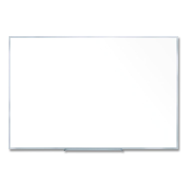 Non-Magnetic Whiteboard with Aluminum Frame, 87.91" x 48.5", White Surface, Satin Aluminum Frame