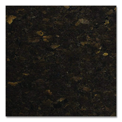 Natural Cork Bulletin Board with Wood Frame, 87.94" x 48.5", Chocolate Surface, Natural Oak Frame