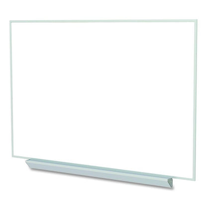 M1 Porcelain Magnetic Whiteboard with Box Tray, 87.91 x 51.25, White Surface, Satin Aluminum Frame