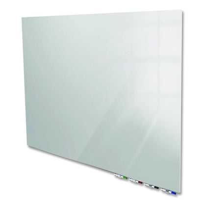 Aria Low-Profile Frameless Magnetic Glassboard, 36" x 24", Gray Surface