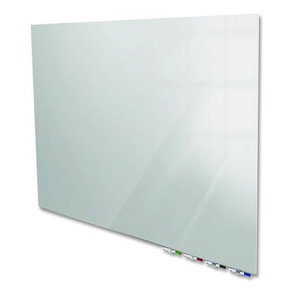 Aria Low-Profile Frameless Magnetic Glassboard, 120" x 48", Gray Surface