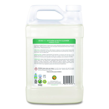 Parsley Plus All-Purpose Kitchen and Bathroom Cleaner, Herbal Scent, 1 gal Bottle, 4/Carton