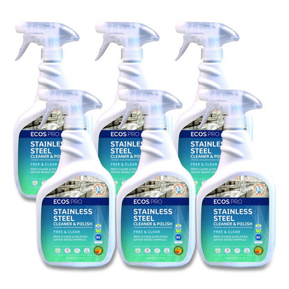 Stainless Steel Cleaner and Polish, 32 oz Spray Bottle, 6/Carton