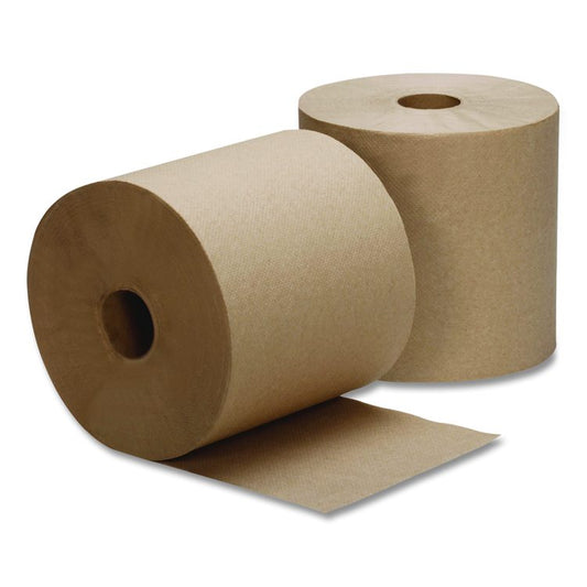 8540016671043, SKILCRAFT Hardwound Roll Paper Towel, 1-Ply, 8" x 1,000 ft, Brown, 6/Carton