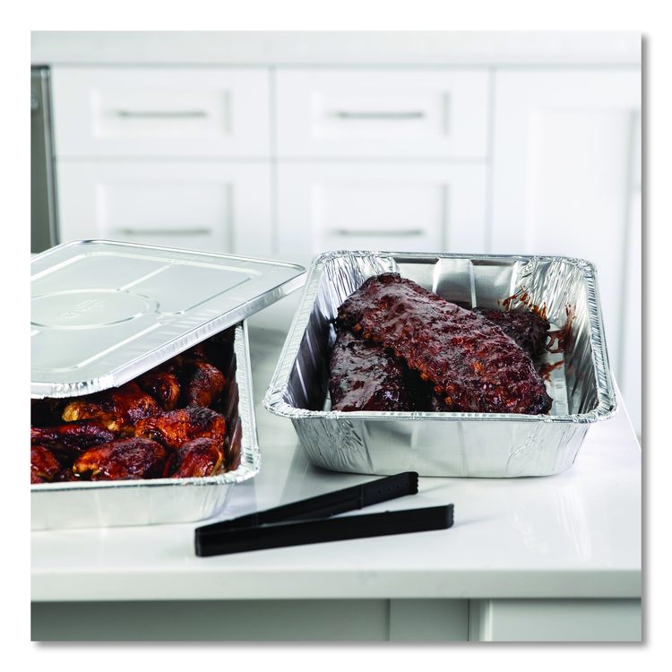 Aluminum Steam Table Pan, Full-Size Deep Heavy Duty, 3.37" Deep, 19.6 x 11.6, 40/Carton