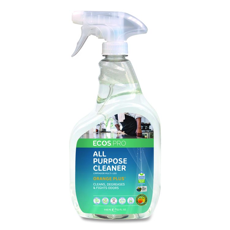 Orange Plus All-Purpose Cleaner and Degreaser, 32 oz Spray Bottle, 6/Carton
