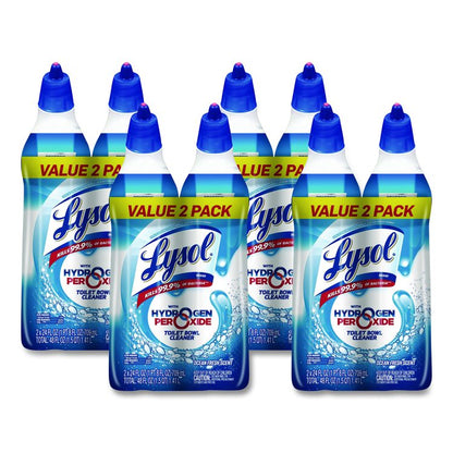 Toilet Bowl Cleaner with Oxi Action, Ocean Fresh Scent, 24 oz Angle-Neck Bottle, 2/Pack, 4 Packs/Carton