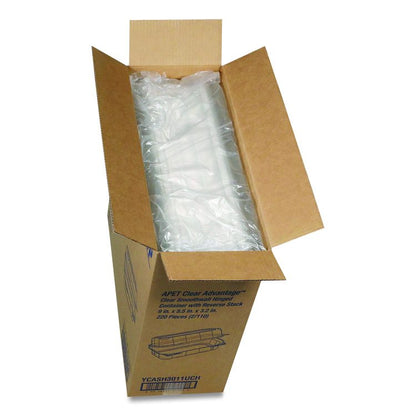 Hoagie Hinged Lid Container, 9 x 5.5 x 3.2, Clear, Plastic, 220/Carton