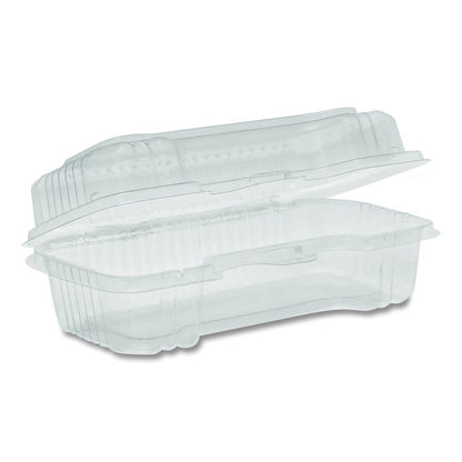 Hinged Lid Hot Dog Container, 6.5 x 2.8 x 2.3, Clear, Plastic, 250/Carton