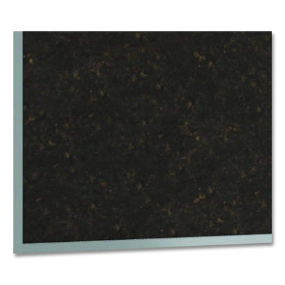Natural Cork Bulletin Board with Aluminum Frame, 87.91" x 48.5", Chocolate Surface, Satin Aluminum Frame