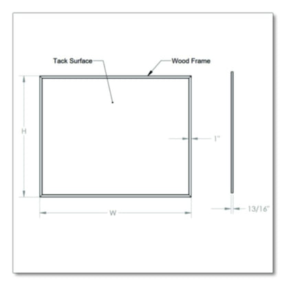 Natural Cork Bulletin Board with Aluminum Frame, 87.91" x 48.5", Chocolate Surface, Satin Aluminum Frame