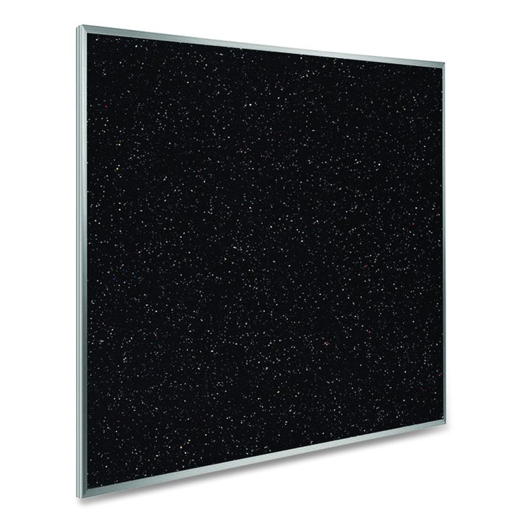 Recycled Bulletin Board, 87.91 x 48.5, Tan Speckled Surface, Satin Aluminum Frame
