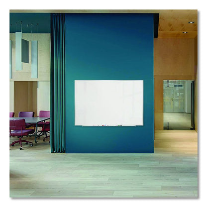 M1 Porcelain Magnetic Whiteboard, 87.91" x 48.5", White Surface, Satin Aluminum Frame