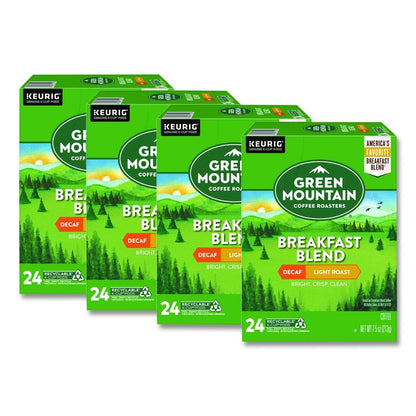 Breakfast Blend Decaf Coffee K-Cups, 96/Carton